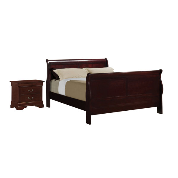 CDecor Home Furnishings Hilltop Red Brown 2Piece Full Bedroom Set with